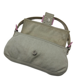 FENDI CANVAS BAGUETTE BAG PINK BUCKLE