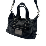 COACH BLACK LEATHER LARGE TOTE BAG