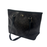 COACH BROWN SIGNATURE TOTE BAG