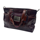 COACH BURGUNDY PATENT LEATHER TOTE