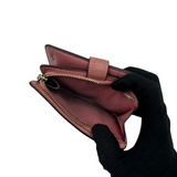 COACH SIGNATURE KHAKI & BLUSH SMALL WALLET