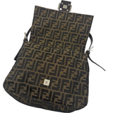 FENDI ZUCCA BROWN SHOULDER BAG