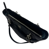 COACH BLACK LEATHER TOTE BAG