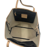 COACH BLACK & CREAM SIGNATURE TOTE BAG