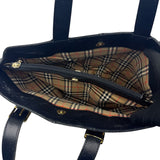BURBERRY BLACK LEATHER TOTE