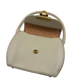 MOSCHINO IVORY HEART CLASP TOP HANDLE BAG
