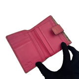 COACH SIGNATURE WALLET WITH PINK TRIM