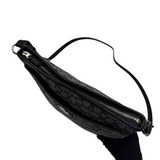 COACH SIGNATURE CANVAS FILE BLACK CROSSBODY BAG