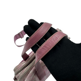 CHANEL PINK CANVAS JACQUARD SHOULDER BAG