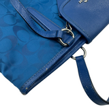 COACH BLUE SIGNATURE TOTE BAG