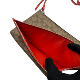 COACH SIGNATURE RED TRIM CROSSBODY BAG