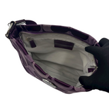 COACH SIGNATURE STRIPE PURPLE CROSSBODY BAG