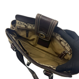 COACH SIGNATURE TURNLOCK SATCHEL BAG