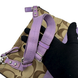 COACH PURPLE STRIPE CROSSBODY BAG