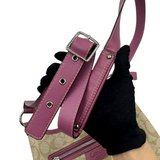COACH SIGNATURE  MAGENTA TRIM CROSSBODY