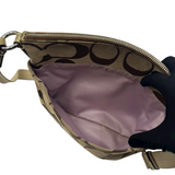 COACH SIGNATURE GOLD ACCENT CROSSBODY BAG