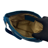 COACH NYLON SIGNATURE BLUE CROSSBODY BAG