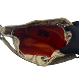 COACH SIGNATURE GOLD DRAWSTRING CROSSBODY BAG