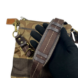 COACH SIGNATURE BROWN CROSSBODY BAG