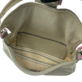 FENDI CANVAS BAGUETTE BAG PINK BUCKLE