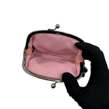 COACH STRIPE SIGNATURE KISSLOCK COIN PURSE