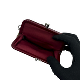 COACH BROWN SIGNATURE KISSLOCK COIN PURSE