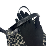 COACH BLACK SIGNATURE SMALL SHOULDER BAG