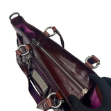 COACH BURGUNDY PATENT LEATHER TOTE