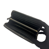 PRADA GREY LEATHER ZIP WALLET