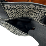 COACH BLACK SIGNATURE HAND BAG