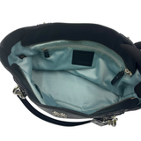 COACH BLACK LEATHER TOTE BAG