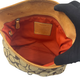 COACH SIGNATURE CANVAS HAMPTON CLIP SHOULDER BAG