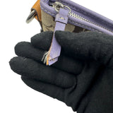 COACH SIGNATURE PURPLE TRIM BUCKLE CROSSBODY