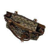 COACH TAN SIGNATURE HAMPTON TOTE