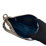 COACH TAUPE LEATHER SMALL SHOULDER BAG