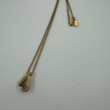 DIOR PETAL CRYSTAL GOLD NECKLACE