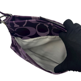COACH SIGNATURE STRIPE PURPLE CROSSBODY BAG