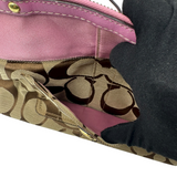 COACH PINK SIGNATURE TOTE BAG