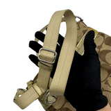 COACH SIGNATURE GOLD ACCENT CROSSBODY BAG