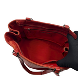 COACH EMBOSSED LOGO LEATHER TOTE BAG