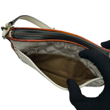 COACH SILVER STRIPE SIGNATURE HOBO BAG