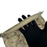 COACH SIGNATURE GOLD DRAWSTRING CROSSBODY BAG