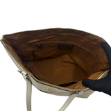 COACH LIGHT SIGNATURE ZIP TOTE BAG