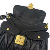 MIU MIU MATELASSÉ BLACK LEATHER HANDBAG