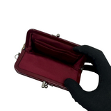 COACH BROWN SIGNATURE KISSLOCK COIN PURSE