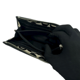 COACH BLACK & RED SIGNATURE LONG WALLET