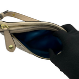 COACH TAUPE LEATHER SMALL SHOULDER BAG