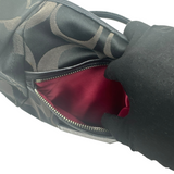 COACH BLACK SIGNATURE HOBO BAG