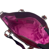 COACH BURGUNDY PATENT LEATHER TOTE