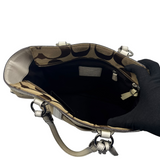 COACH SIGNATURE BEIGE & WHITE STRIPE TOTE BAG